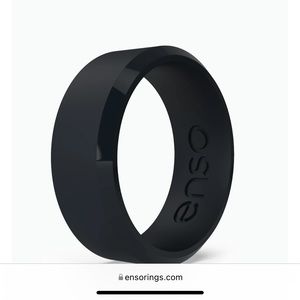 Size 10 Black Enso Ring